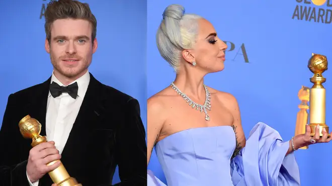 Richard Madden and Lady Gaga at the Golden Globes