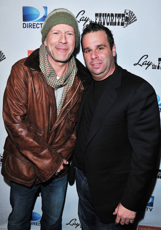 Bruce Willis and producer Randall Emmett pictured in 2012. The pair have reportedly made over two dozen films together.