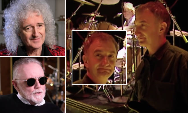 The rehearsal video shows the band playing 'The Show Must Go On', and while Brian and Roger look excited to be back on stage, John Deacon is visibly withdrawn.