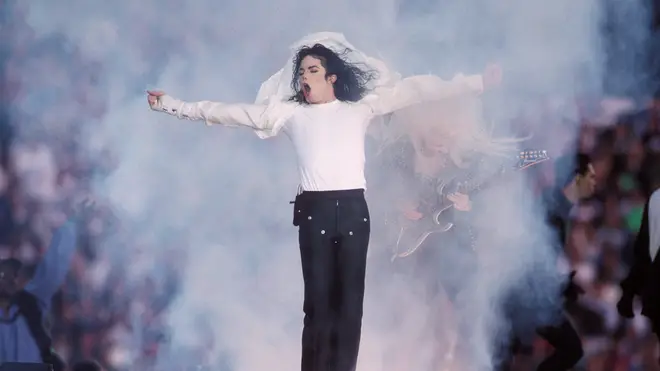 Michael Jackson at the SuperBowl XXVII Halftime show in 1993