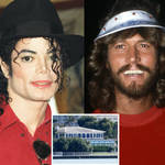 Barry Gibb (right) had lived in Miami since 1975 with his wife Linda and their five children, and Michael Jackson (left) felt at home in the spacious water-front property.