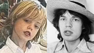 The tiny 5-year-old posed with his mother at the weekend and showed the world he's inherited every one of father Mick Jagger's genes.