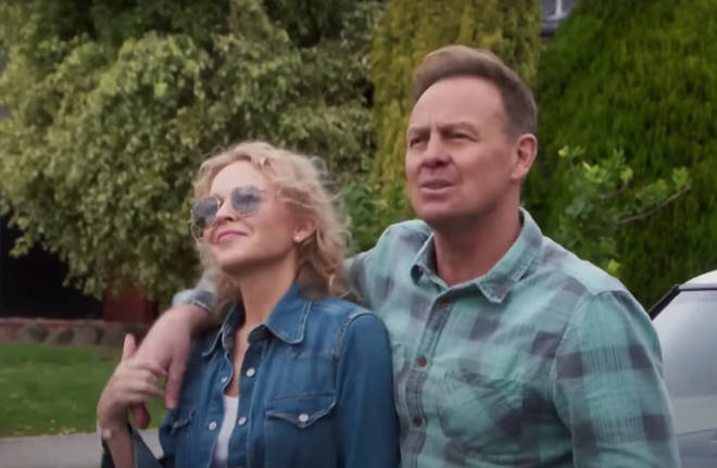 The trailer shows a snapshot of the show's most famous couple Kylie Minogue and Jason Donovan back together for the first time since they left the show in the late eighties.