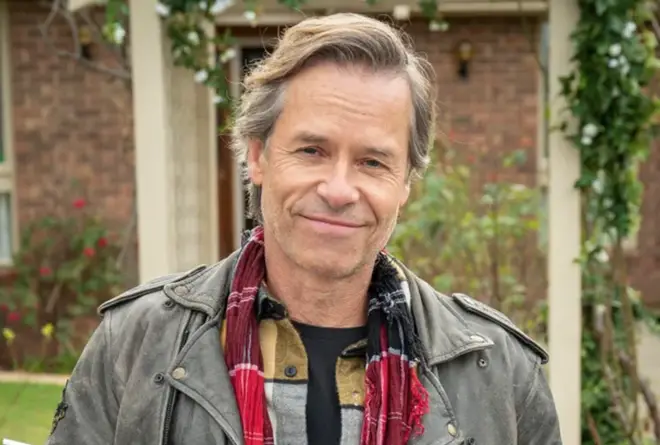 Guy Pearce returned to Neighbours for the last three episodes of the show's 37-year run in July 2022 (pictured).