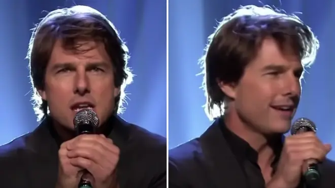 Tom Cruise singing on Jimmy Fallon's show