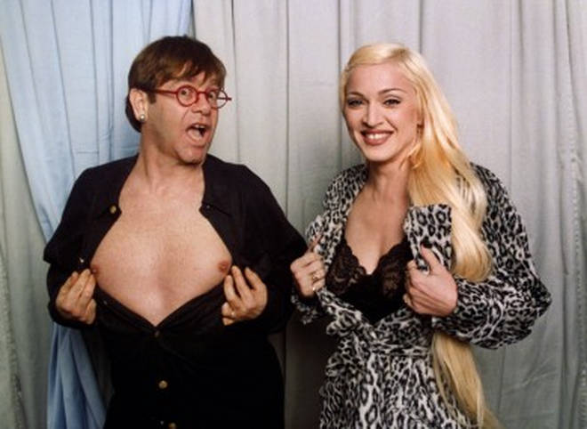 Elton and Madonna when they were pals.