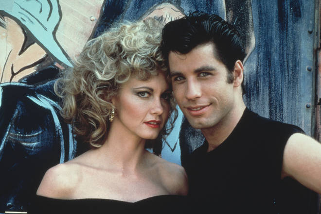 Olivia and John in Grease