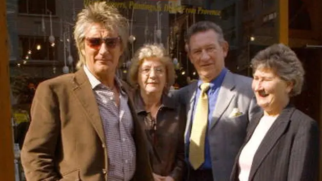 Rod Stewart with his brother Don, Don's wife Pat and sister Mary