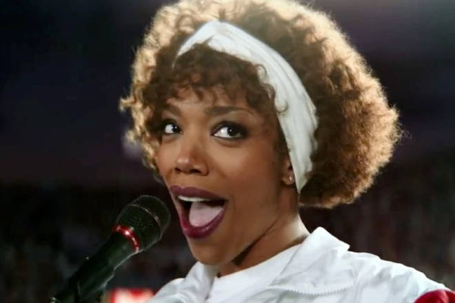 The trailer shows Naomi Ackie recreating Whitney's incredible 1991 Super Bowl performance.