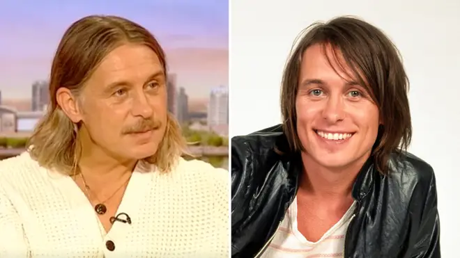 Mark Owen in 2022 and in 2003