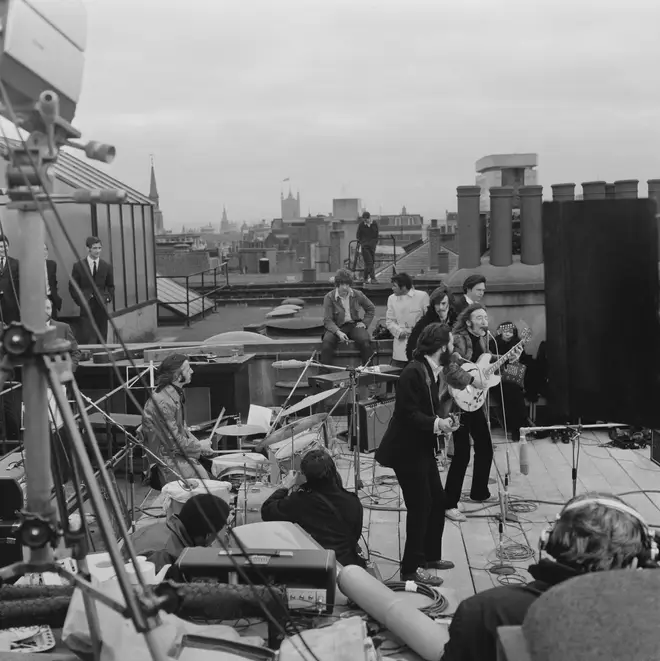 The Beatles' rooftop performance in London, 1969