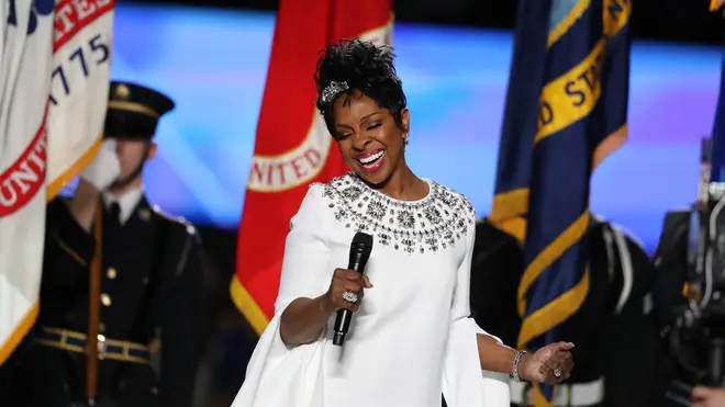 Gladys Knight performs the national anthem at the Super Bowl 2019