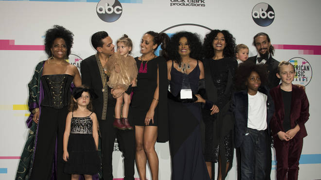 Diana Ross and her family in 2017