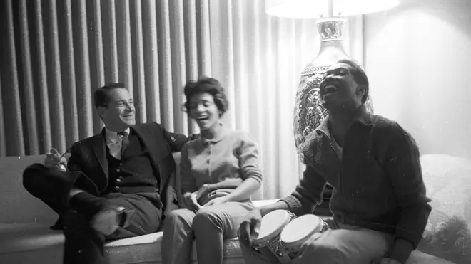 Sam Cooke with wife Barbara and their lawyer in 1960.