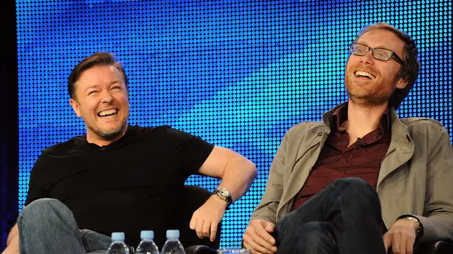Ricky Gervais and Stephen Merchant in 2010