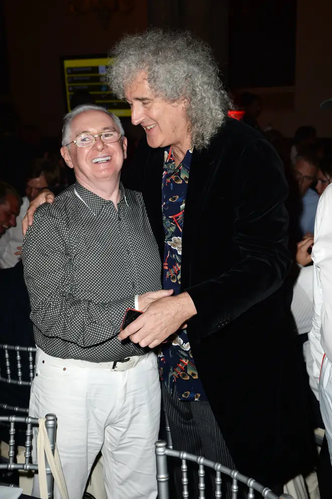John Reid and Brian May in 2013