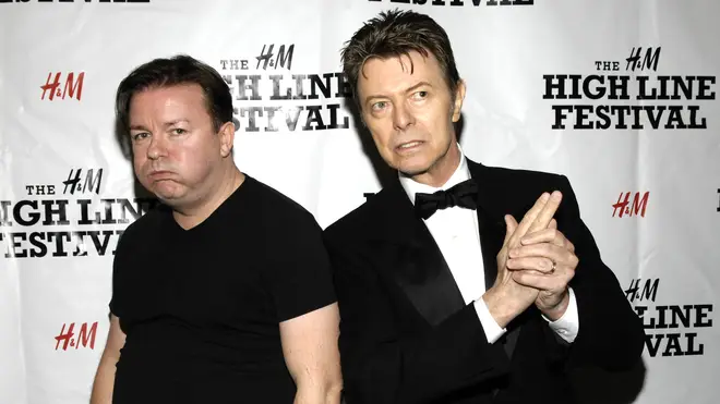 David Bowie and Ricky Gervais in 2007