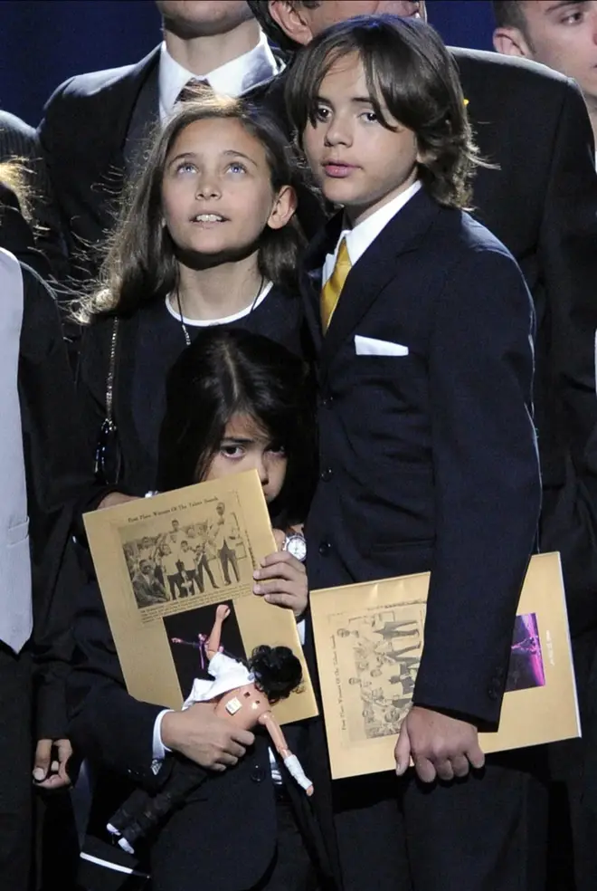 Michael Jackson's kids at his memorial service in 2009