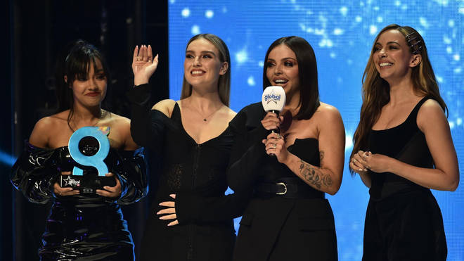 Little Mix Collecting Their Award For Best Song With Metro
