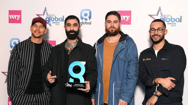 Rudimental win the Most Played Song at The Global Awards 2019 with Very.co.uk