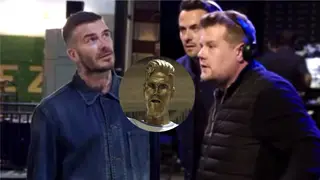 David Beckham getting pranked by James Corden