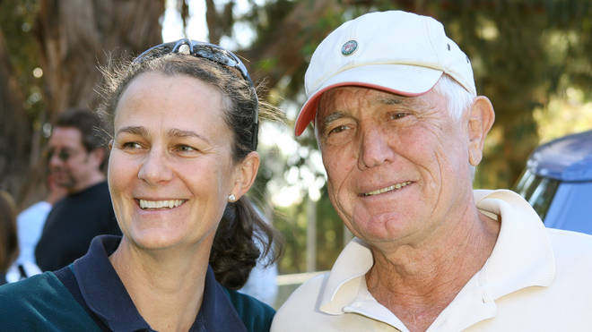 George Lazenby and Pam Shriver in 2006