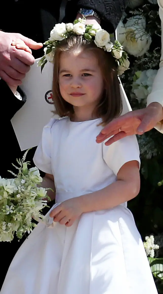 Princess Charlotte was a bridesmaid at Princess Eugenie's wedding