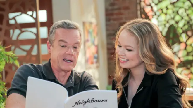 Jemma, 18, will be joining the Robinson family. Pictured here with actor Stefan Dennis who plays Paul Robinson on the show.