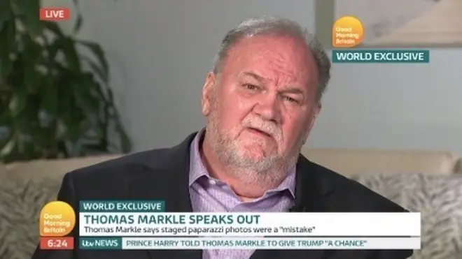 Thomas Markle speaking on Good Morning Britain