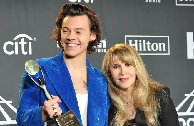 Harry Styles and Stevie Nicks at the 2019 Hall of Fame induction