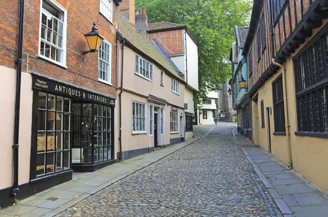 Elm Hill in Norwich is the setting for numerous Hollywood films