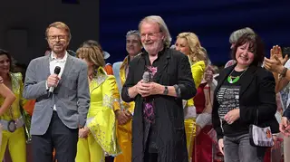 ABBA's Benny and Bjorn surprised fans at Mamma Mia! in London