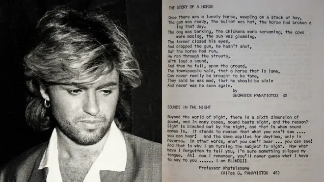 George Michael's unearthed poetry shows the star's talent at a young age