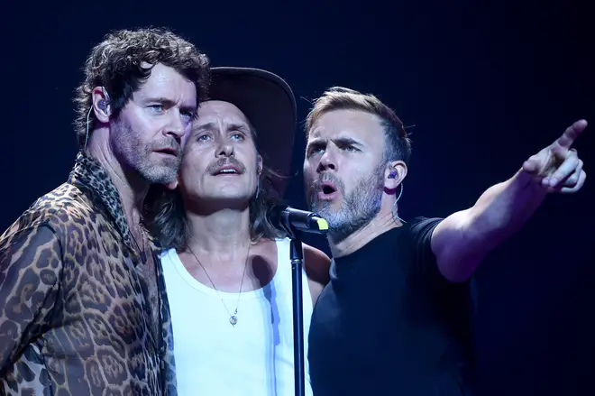 Take That's Gary Barlow, Howard Donald and Mark Owen