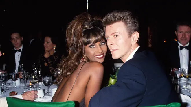 Iman and David Bowie pictured in 1992