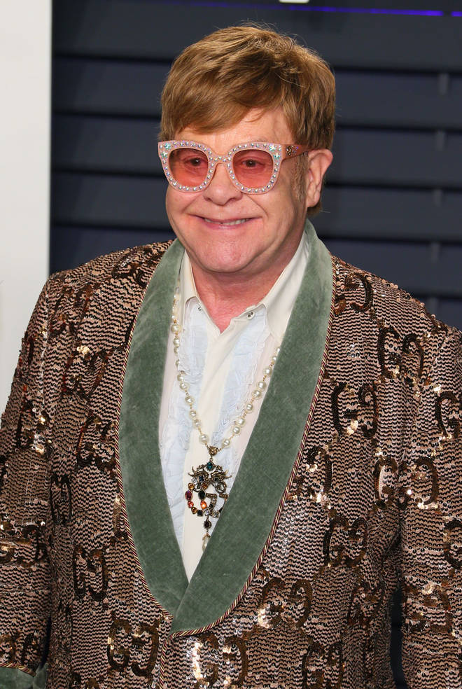 Elton at the Oscars in 2019