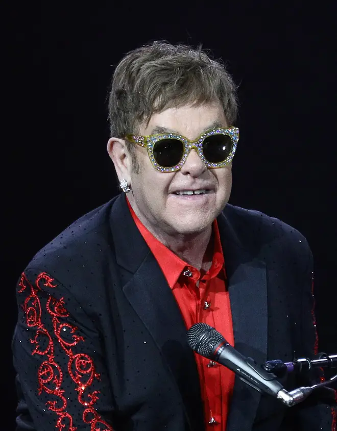Elton John on stage in Russia in 2017