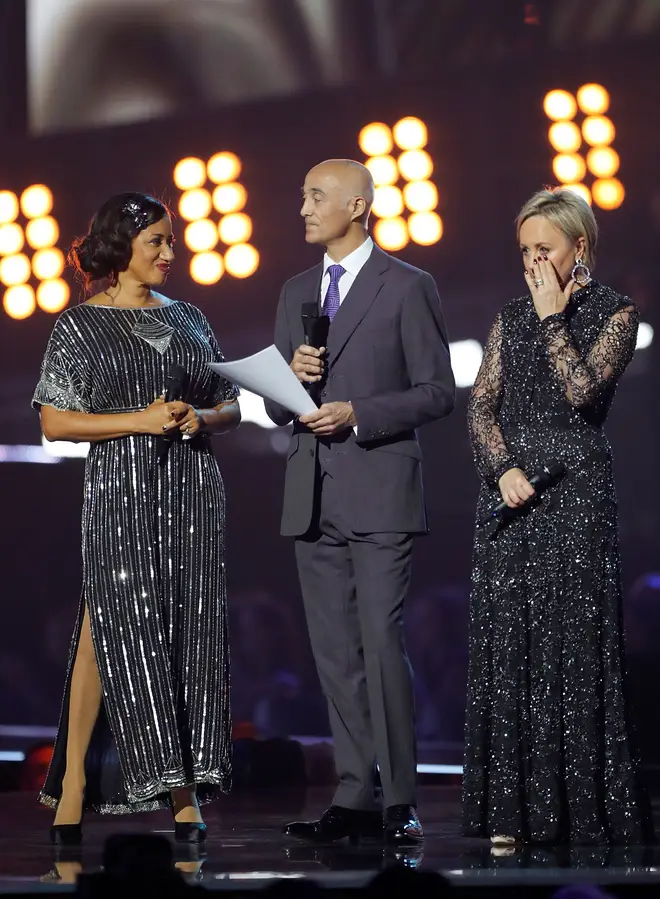 Andrew, Shirlie and Pepsi paying tribute to George Michael at the 2017 Brit Awards
