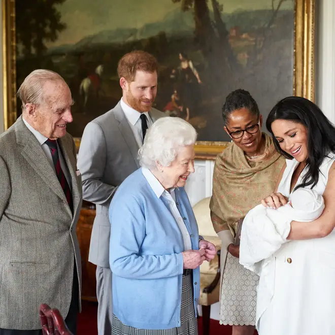 The Queen and Prince Philip meet Archie Harrison