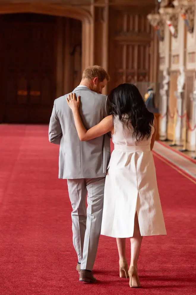 The Duke & Duchess Of Sussex Pose With Their Newborn Son