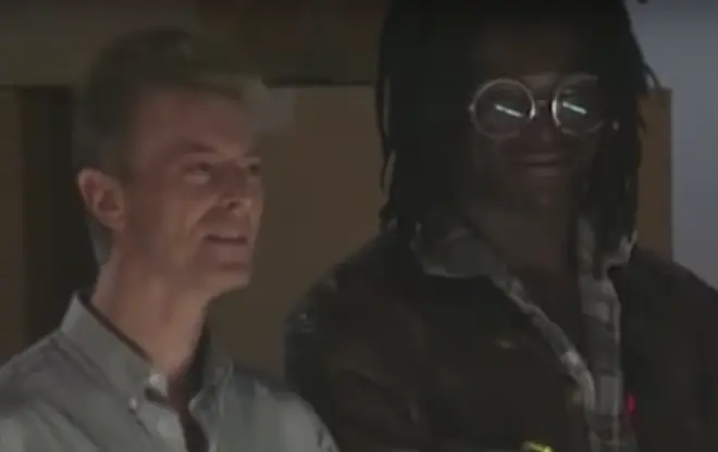 David Bowie and Seal watch George Michael's performance