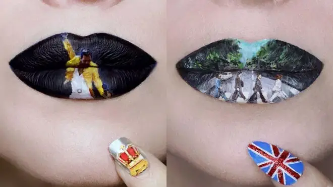 Ryan Kelly recreates iconic scenes on her lips