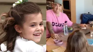 Robbie Williams' daughter Teddy sings 'Angels' to her father
