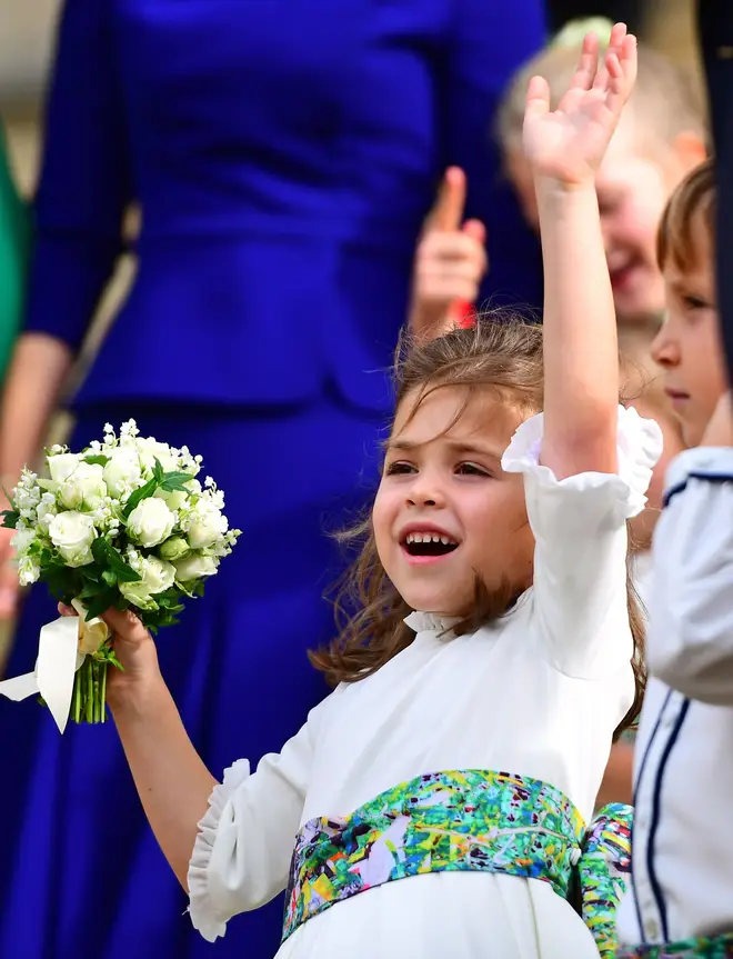 Teddy captured hearts when she was a bridesmaid at Princess Eugenie's wedding