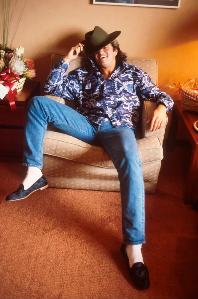 George Michael relaxing in Sydney, Australia, January 1985.