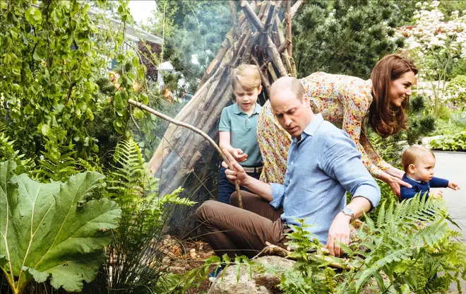 The Royal family enjoy outdoor activities as they explore the garden together