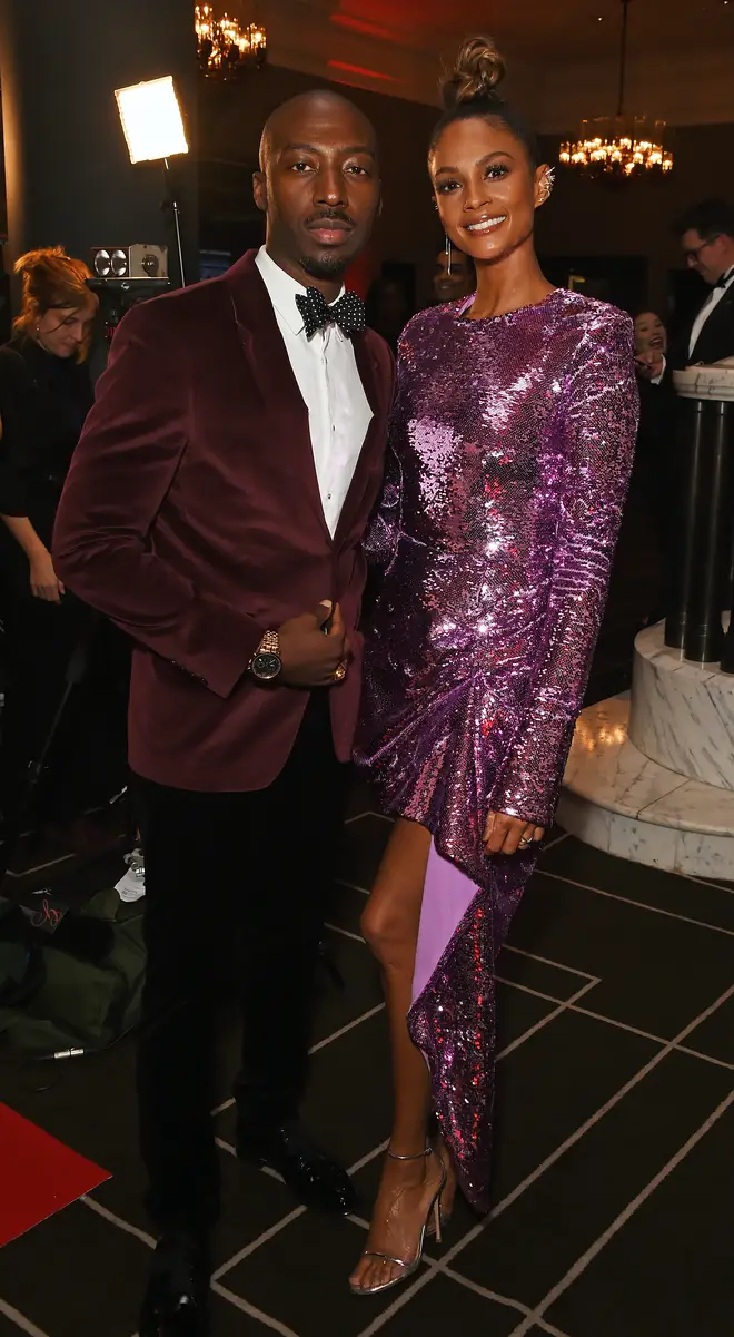 Azuka Ononye and Alesha Dixon attend The 9th Annual Global Gift Gala held at The Rosewood Hotel on November 2, 2018 in London, England.