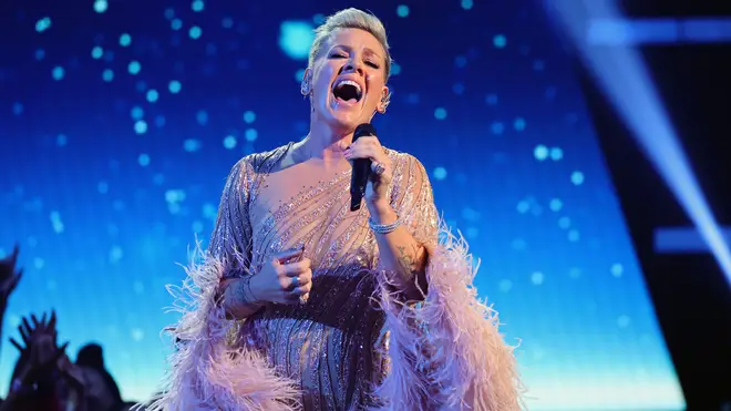 Pink performs 'Hopelessly Devoted To You' at the AMAs