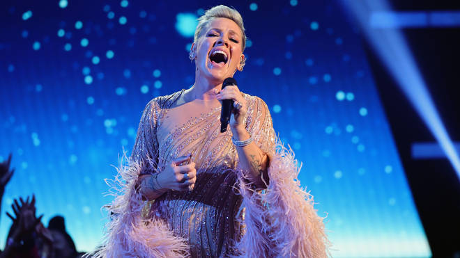 Pink performs 'Hopelessly Devoted To You' at the AMAs
