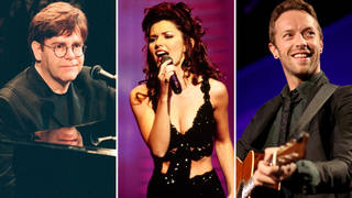 Elton John, Shania Twain and Chris Martin